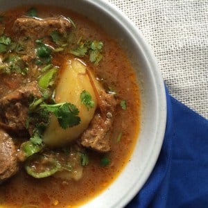 Aalu Gosht or Beef and Potato Curry