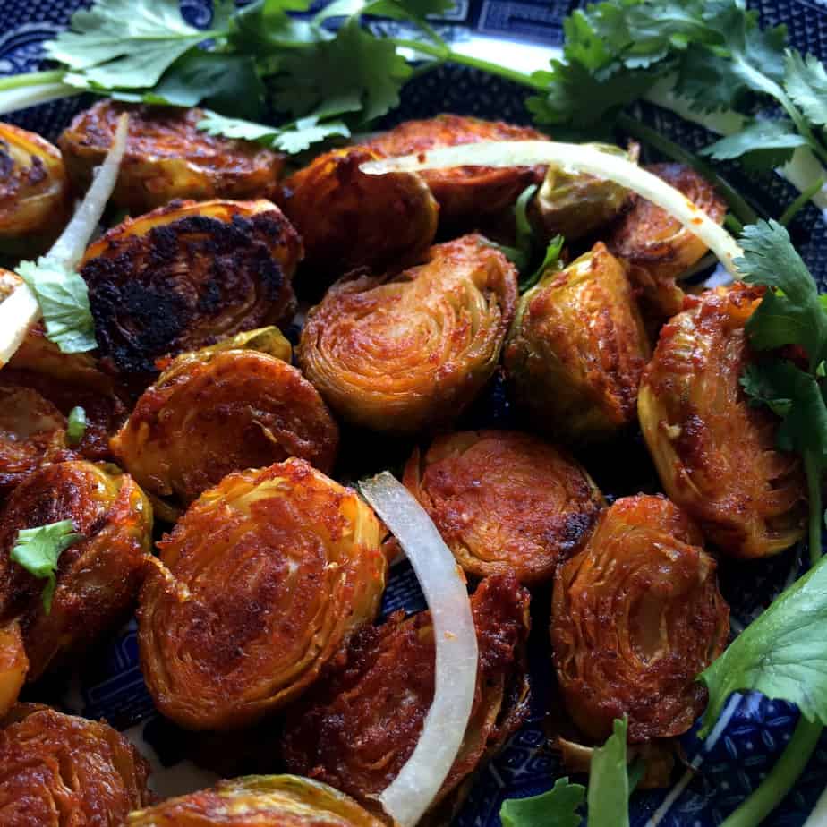 spicy roasted brussel sprouts