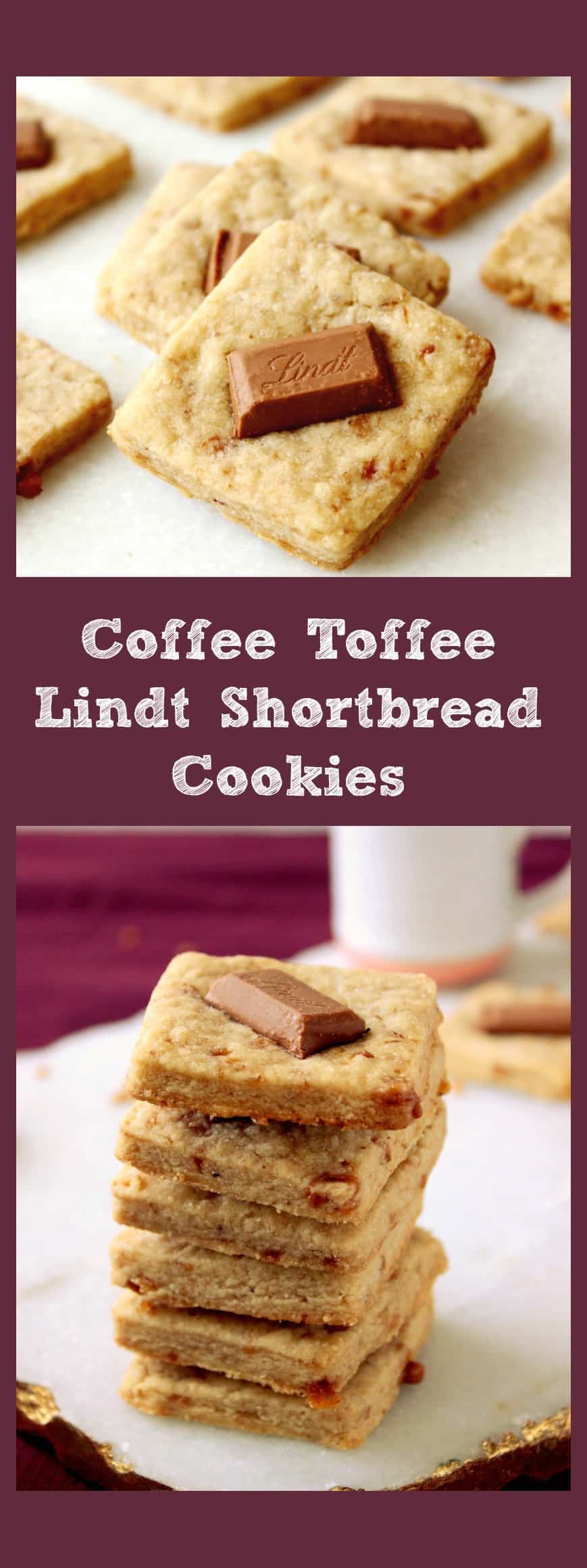 coffee toffee lindt shortbread cookies