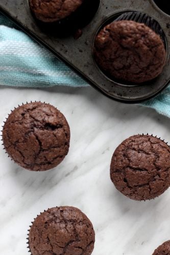 whole wheat chocolate muffins