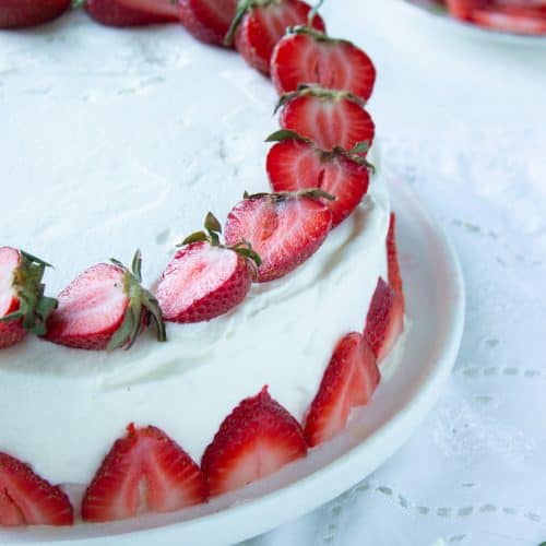 Tres Leches Cake, ¾ view