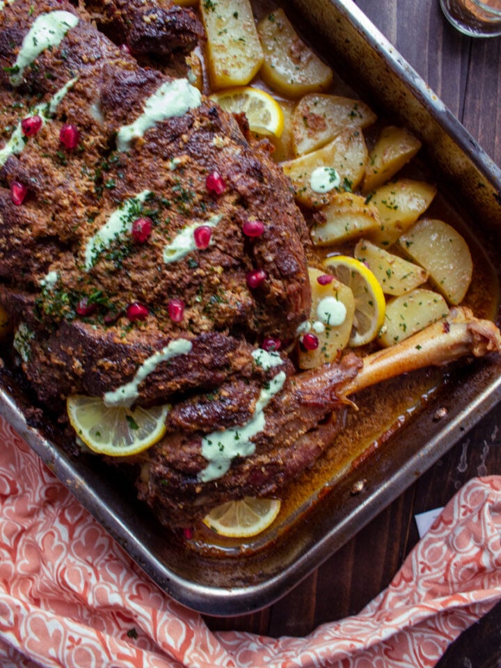 Mutton Raan Roast partial view