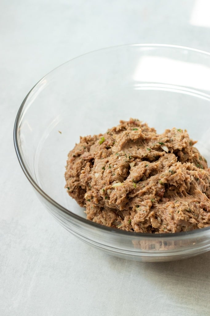kofta mixture in a bowl