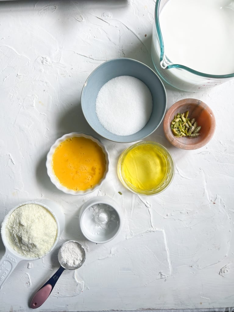 Ingredients for ras malai