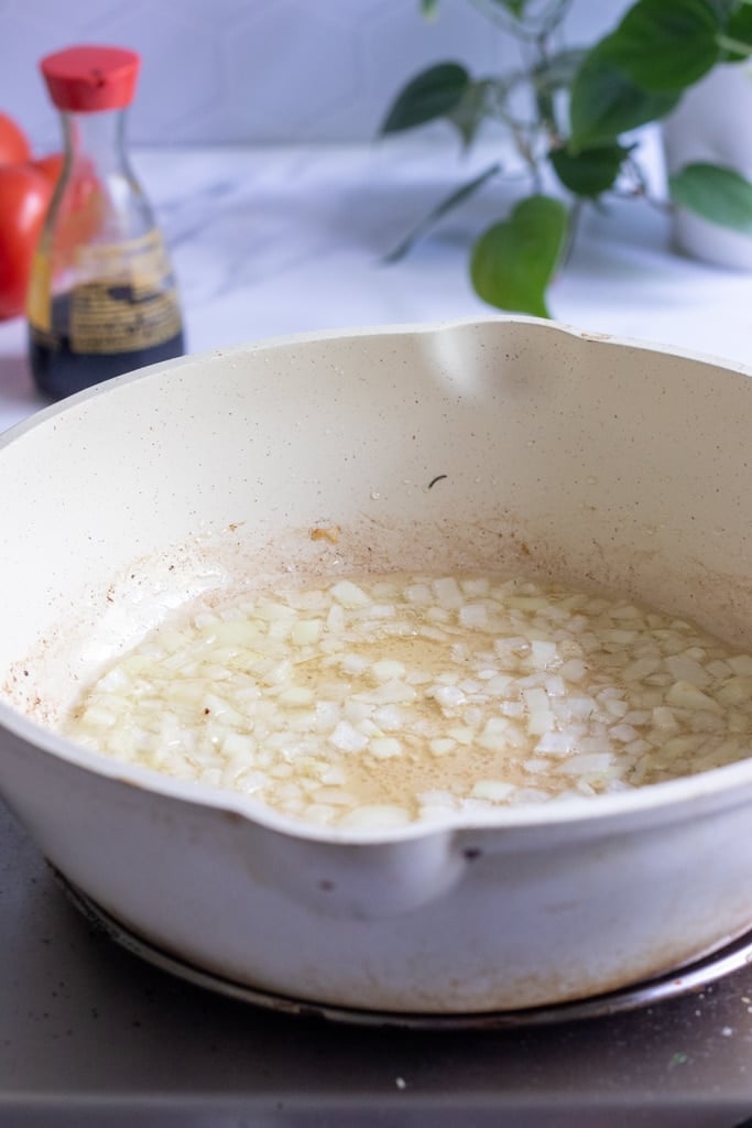 onions cooking for jalfrezi