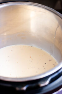 kheer in instant pot - ingredients being combined