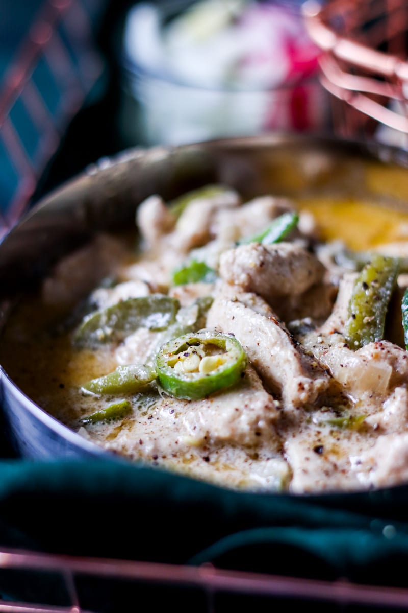 close up of paneer reshmi handi