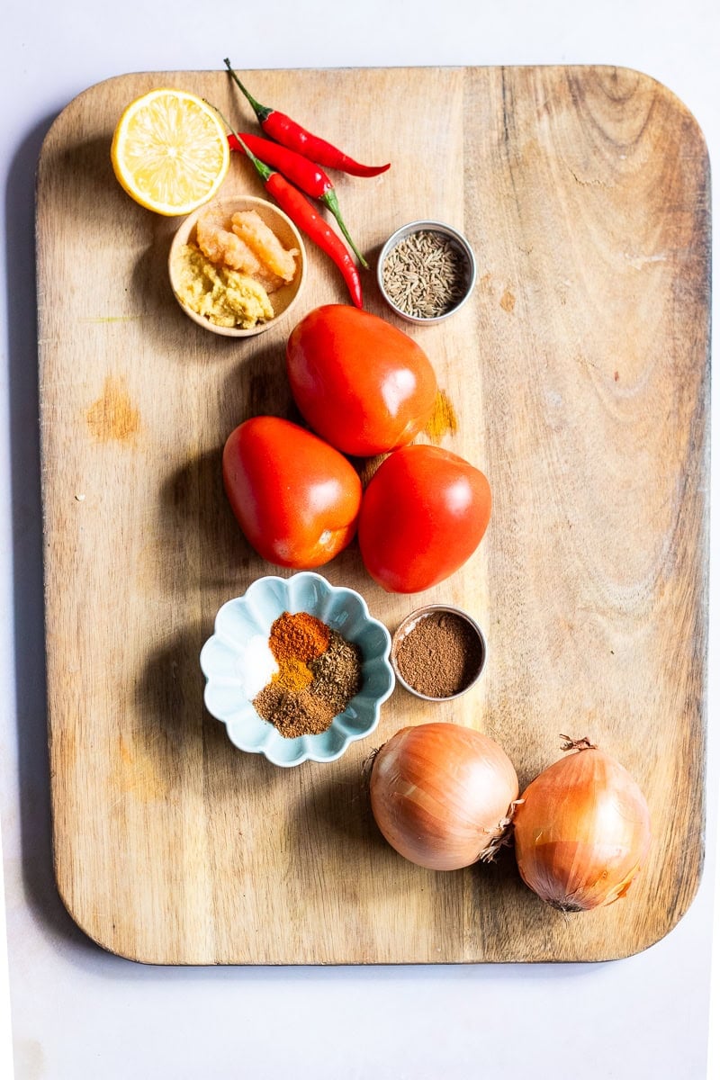 ingredients for the masala for handi kabab
