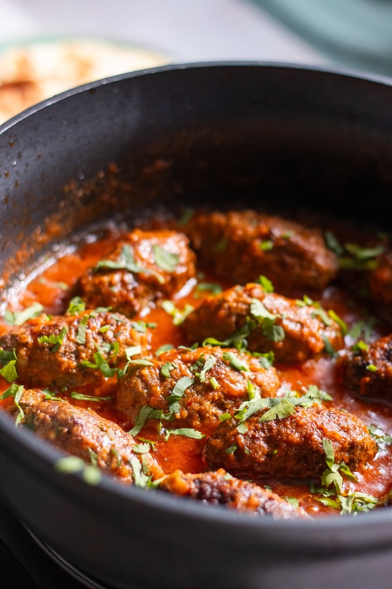handi kabab in a pot