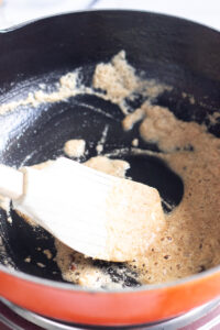 roasting sooji until it smells toasty and darkens a little.